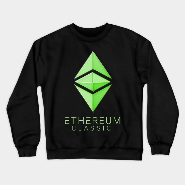 Ethereum Classic Simple (green metal) Crewneck Sweatshirt by andreabeloque